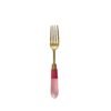 Stainless Steel Fork with Pink Resin Handle